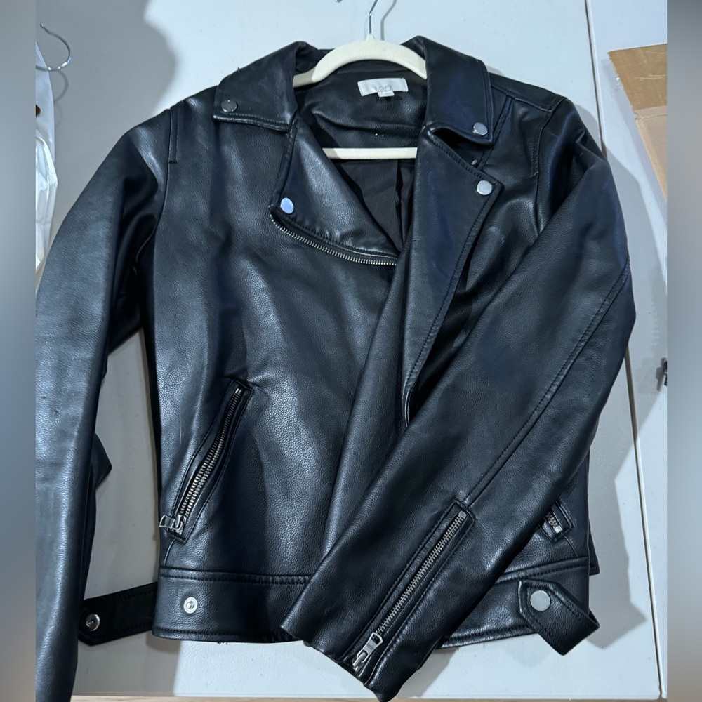 LOFT black pleather jacket